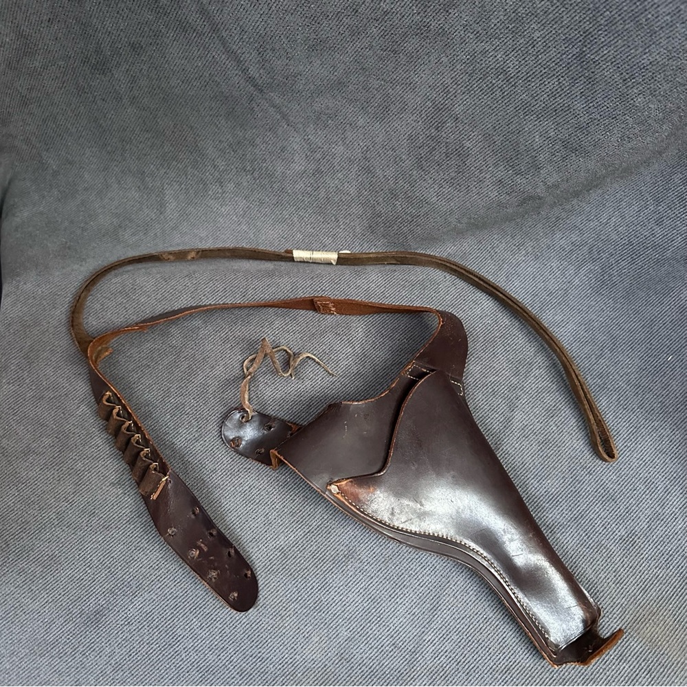 Vintage leather gun holster costume ren faire